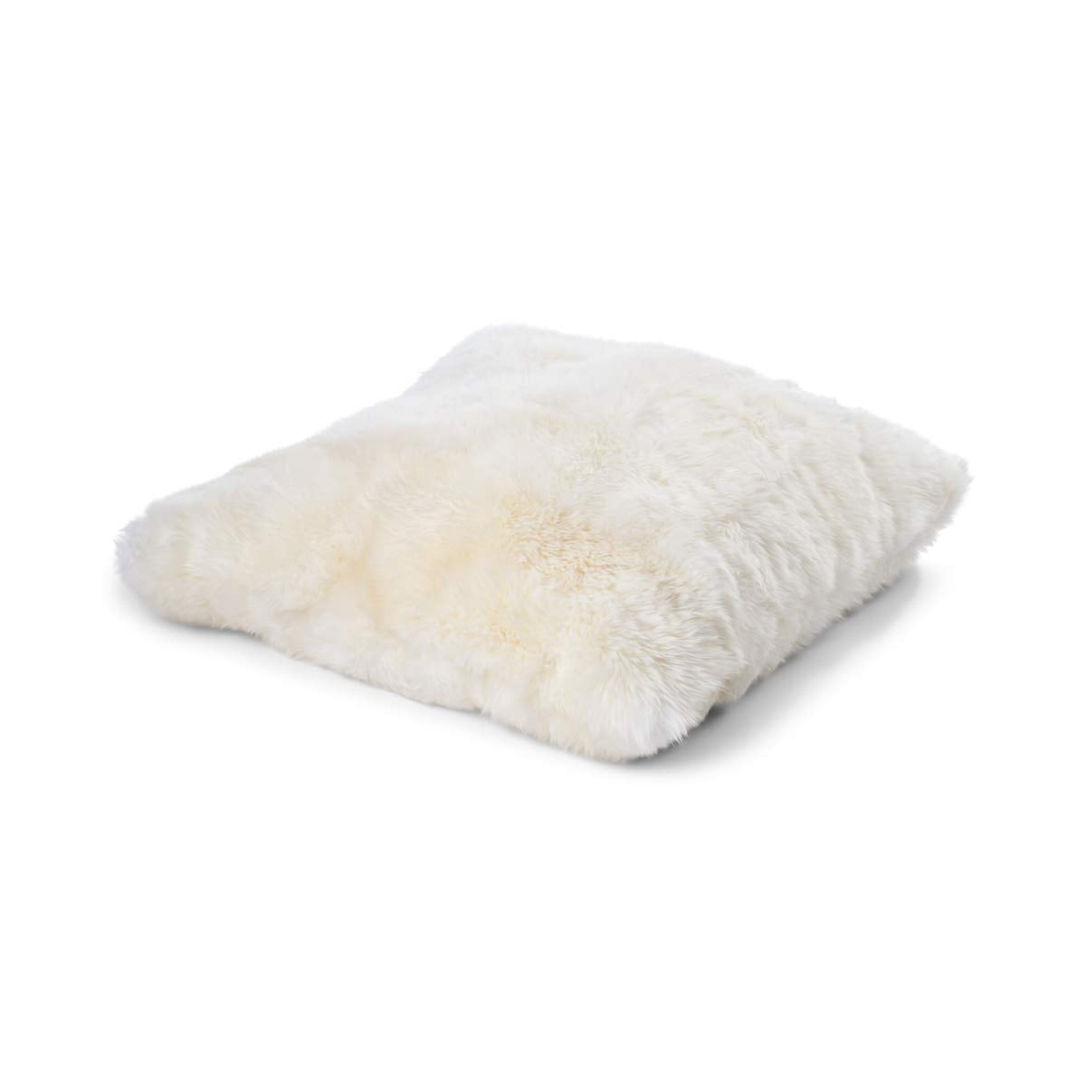 Poduszka Maxi Float | Dwustronna | Długa Wełna | 90x90 cm Kość słoniowa