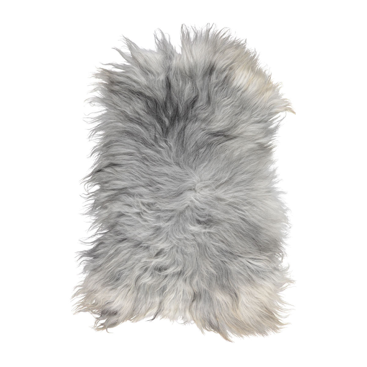 Islandzka Owcza Skóra | Naturalne Kolory | Długa Wełna | 100–120 cm Naturalny szary