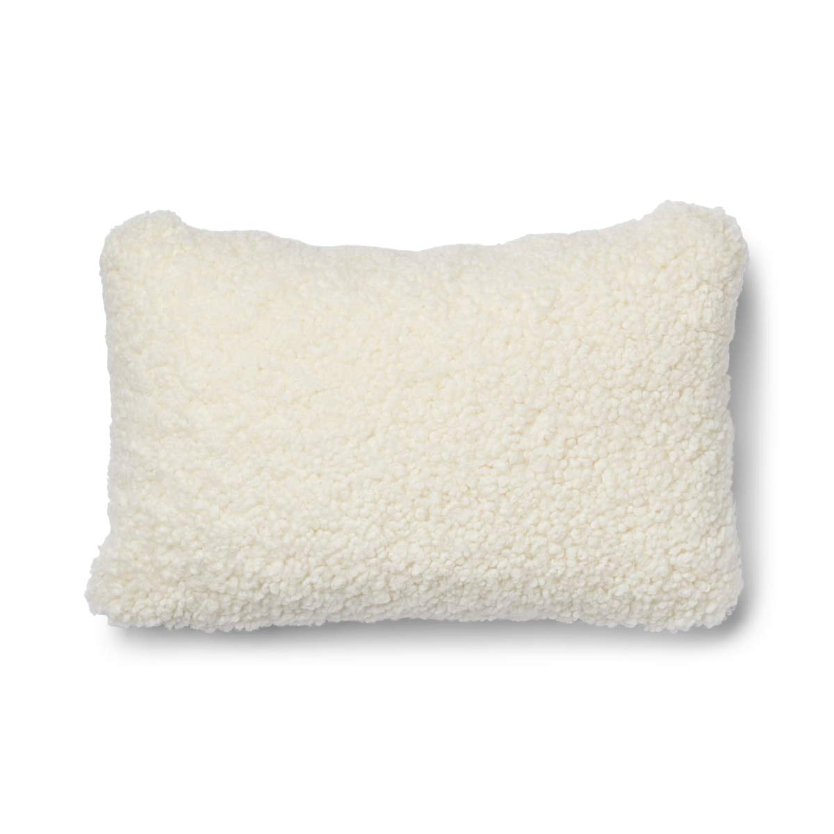 Dwustronna Poduszka | Krótka Wełna | 34x52 cm Oatmeal-Beige/Kość słoniowa