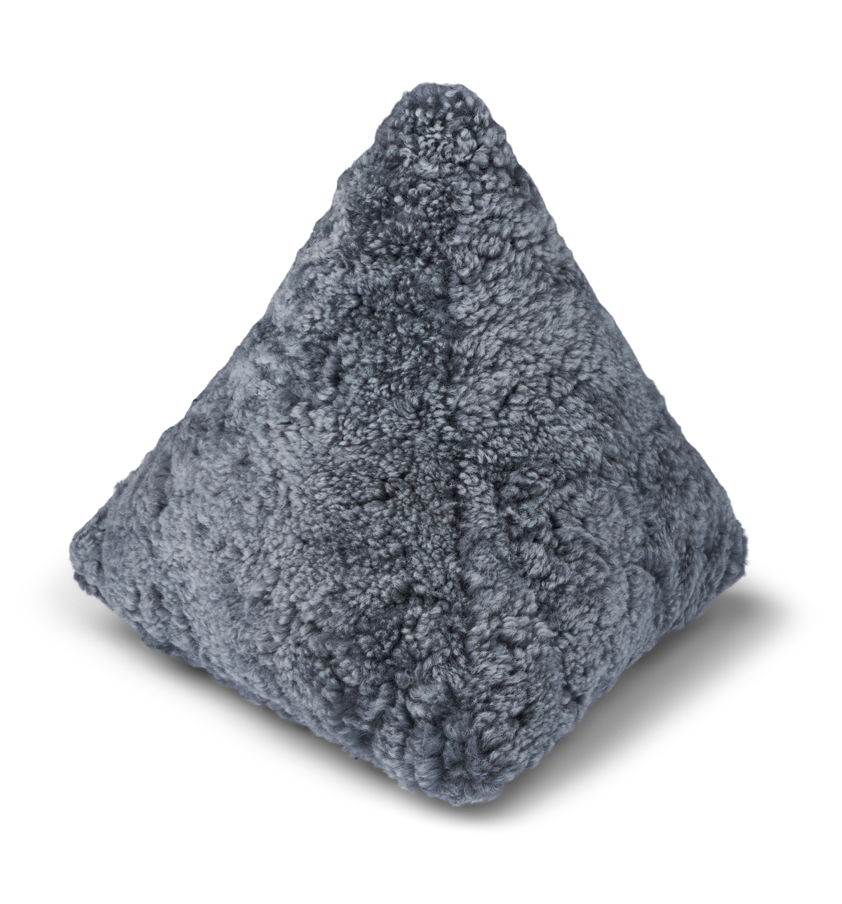Poduszka Hematite | Krótka Wełna | 35x35x35 cm Jasnoszary