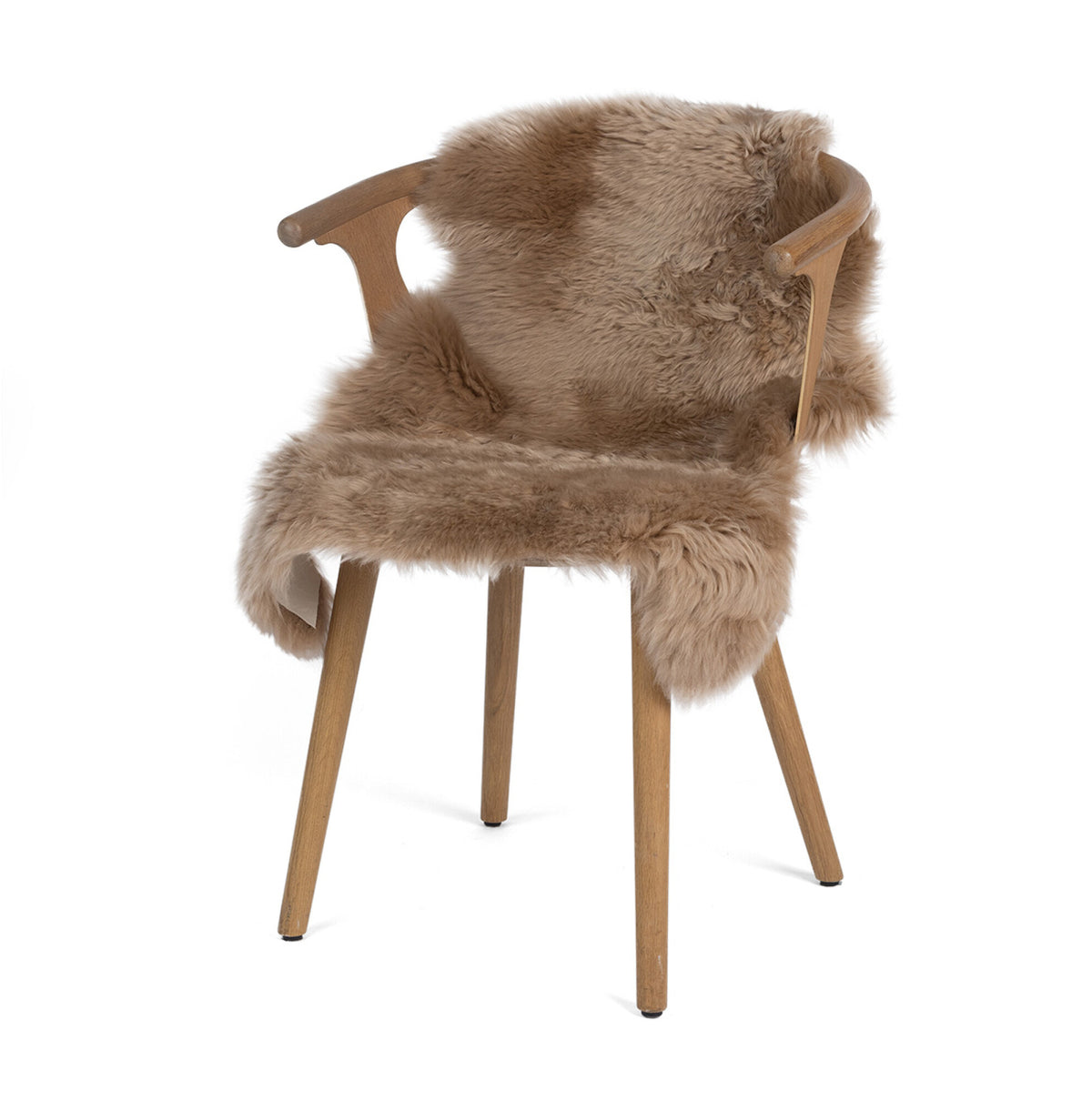 Owcza Skóra Merino Barwiona | Nowa Zelandia | Długa Wełna | ok. 90x60 cm Sand Taupe
