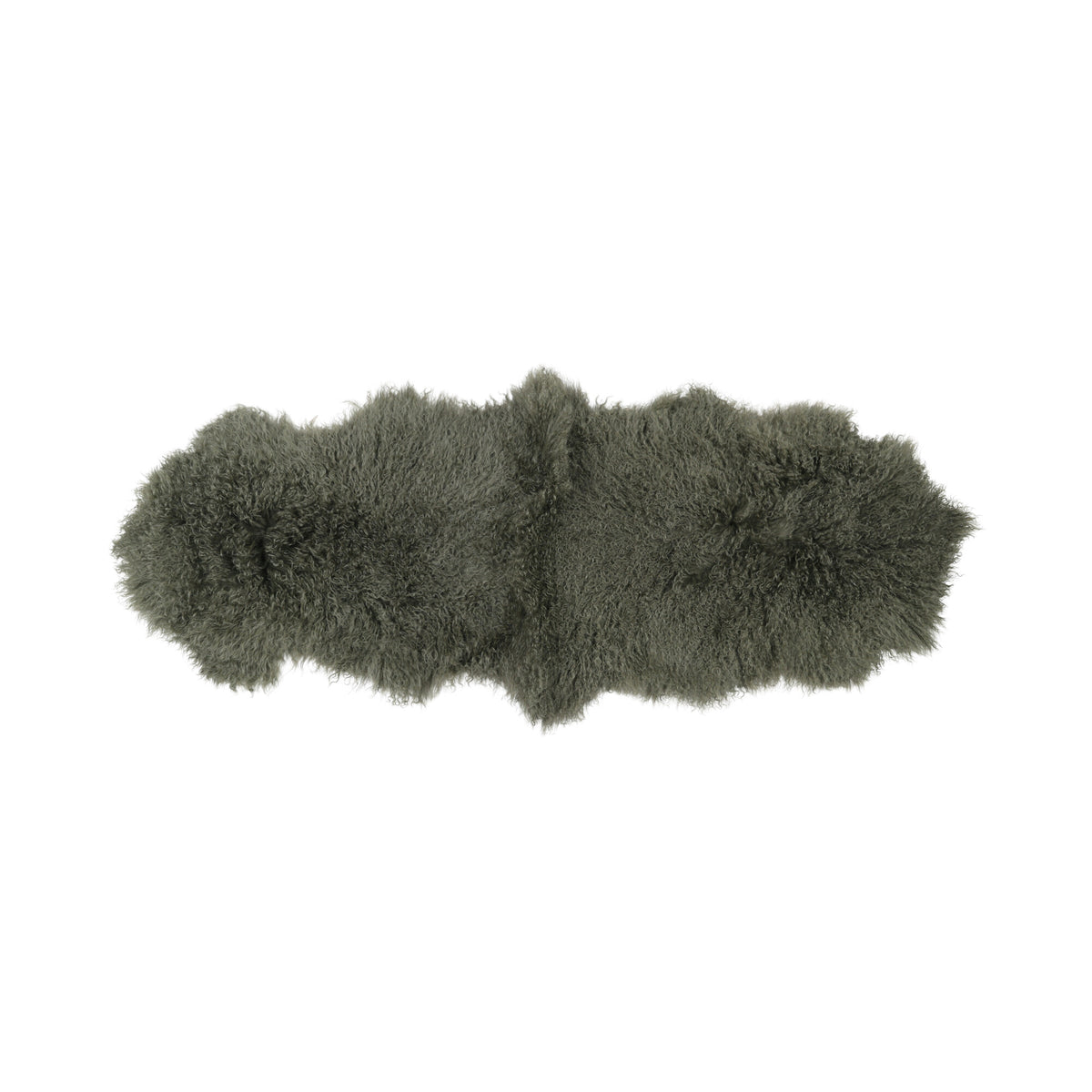 Podwójna Mongolska Owcza Skóra | 150 x 55 cm Hedge Green