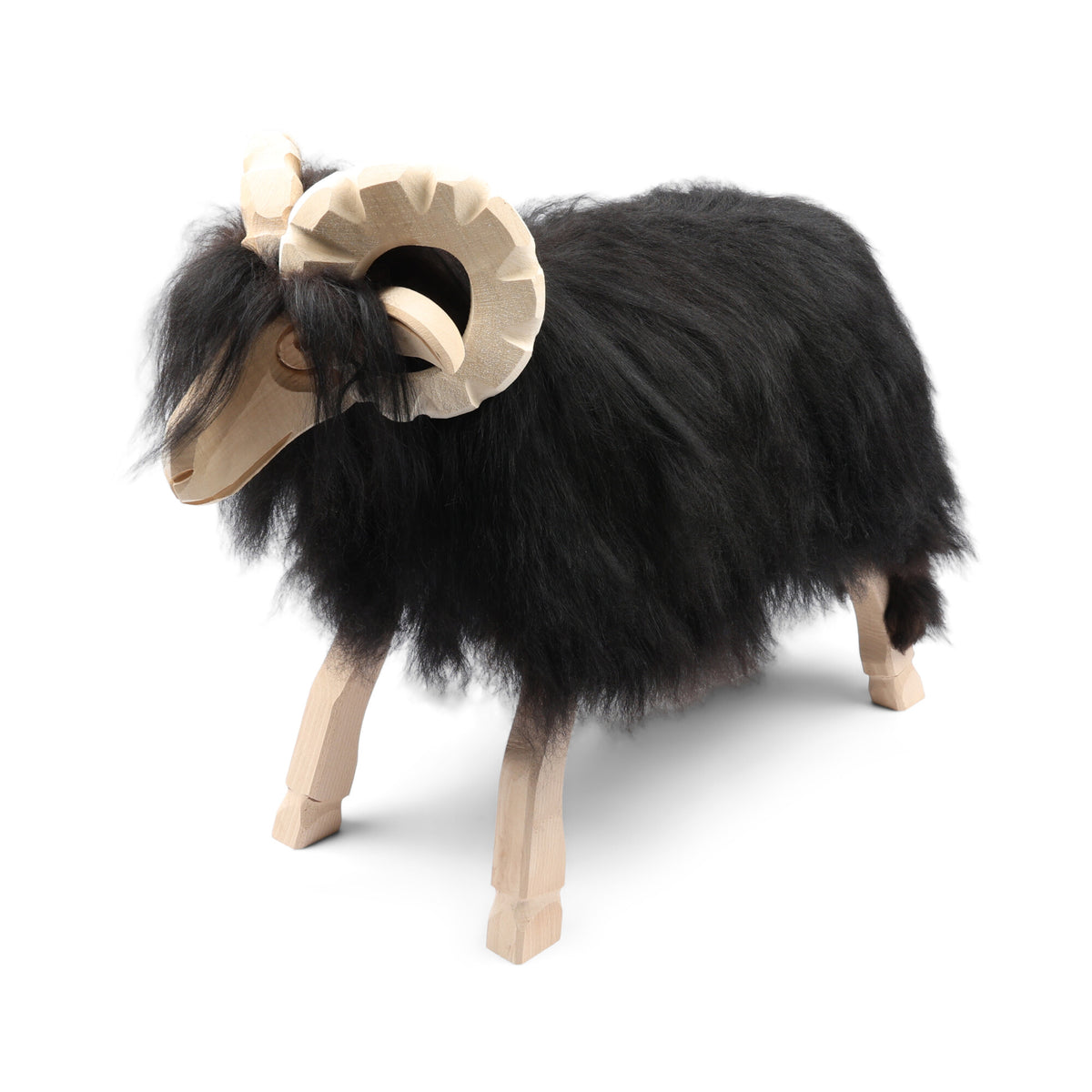 Owca Alpejska – Figurka Dekoracyjna Naturalnie czarny / Large