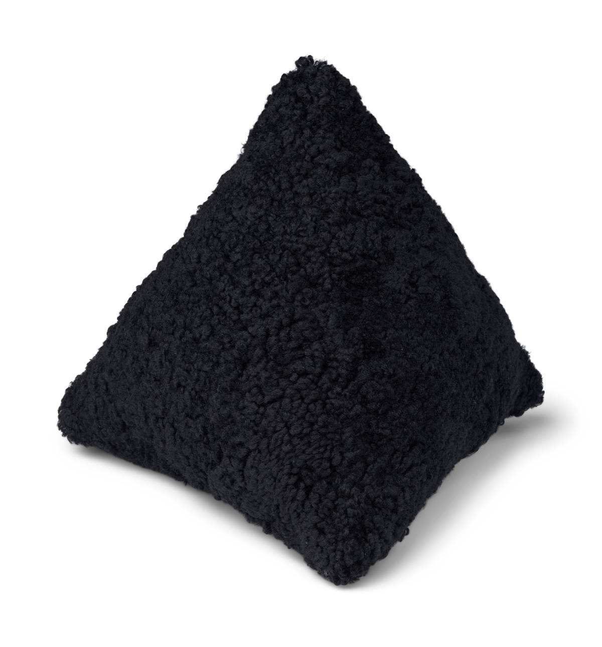 Poduszka Hematite | Krótka Wełna | 35x35x35 cm Czarny
