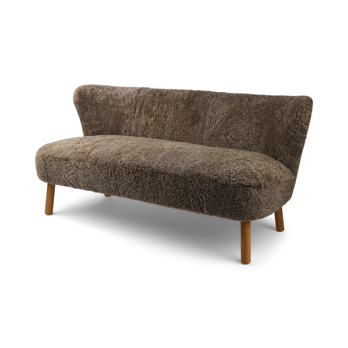 Sofa dwuosobowa Emanuel Taupe / Nogi dębowe