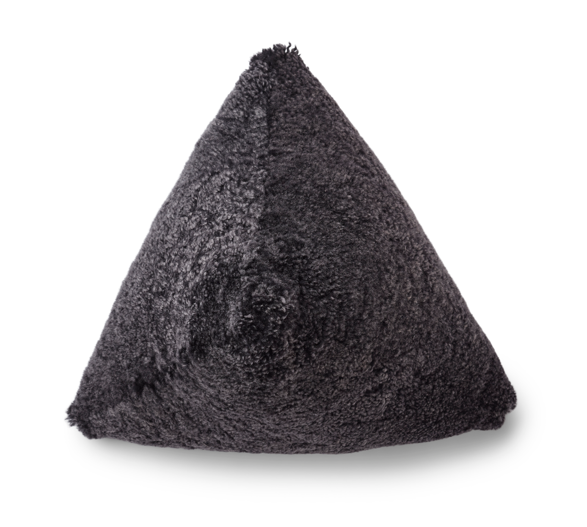 Poduszka Hematite | Krótka Wełna | 35x35x35 cm Antracytowy