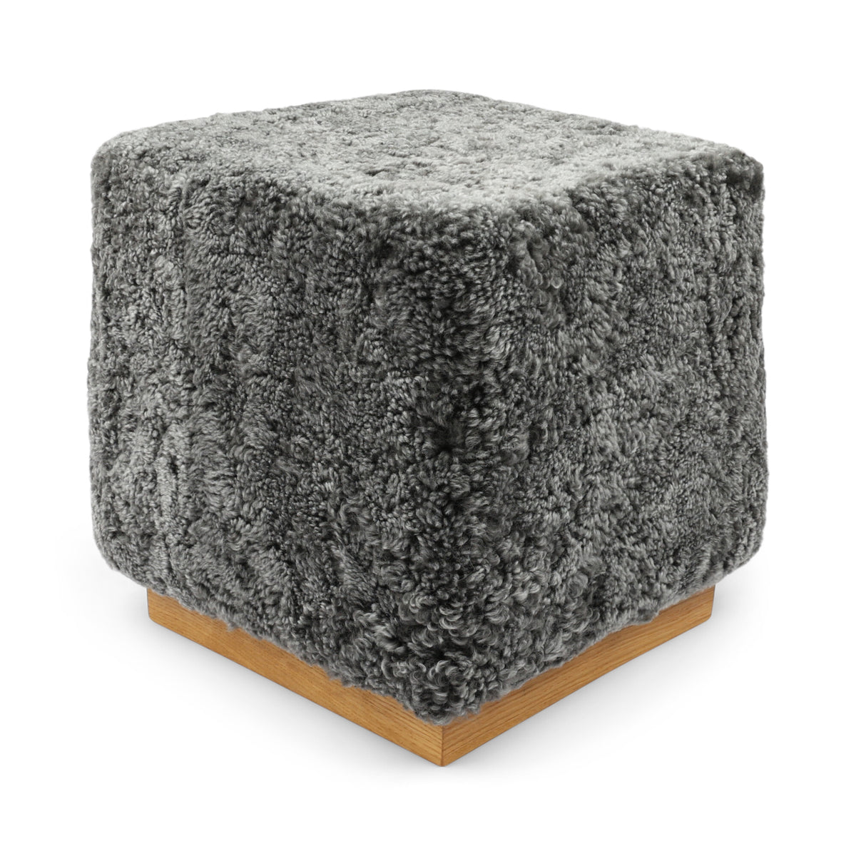 Puf Benjamin Cube Podstawa dębowa / Grafit