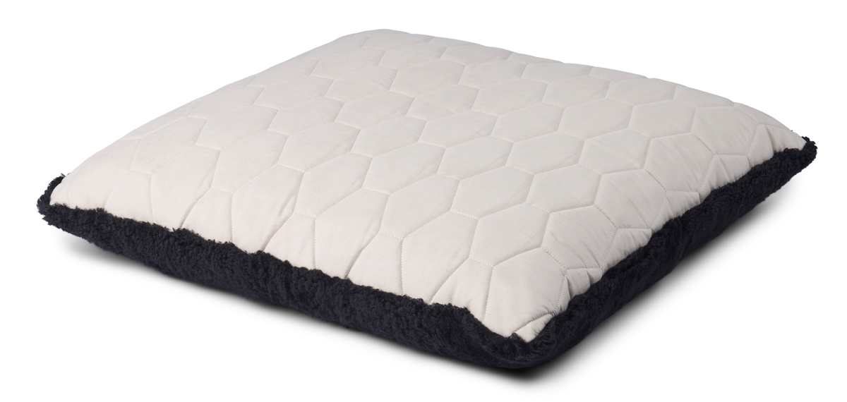 Poduszka Maxi Float | Krótka Wełna | 90x90 cm Czarny