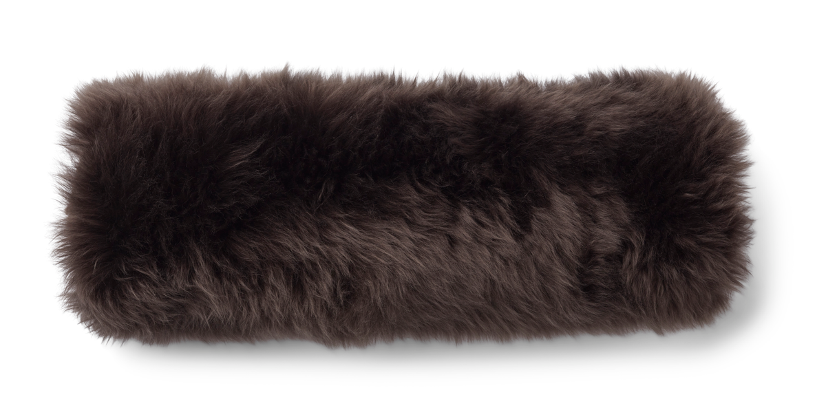 Poduszka Wałek z Owczej Skóry | D20xL52 cm Orzechowy/Cappuccino