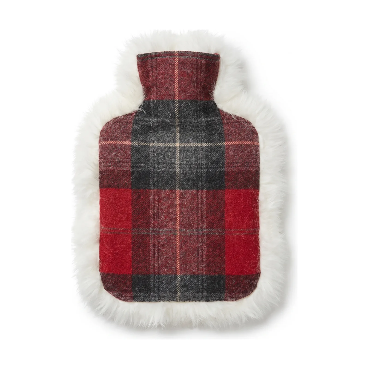 Termofor | Owcza Skóra i Wełna | 37x27 cm Skye Red Tartan/Kość słoniowa