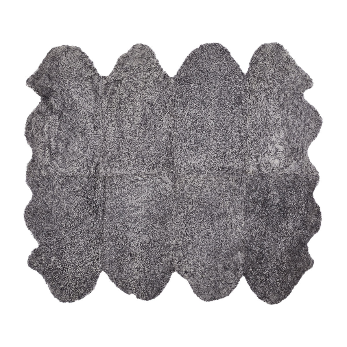 Premium | Owcza Skóra z Nowej Zelandii | Krótka Kręcona Wełna | Dywan 180x214 cm Jasnoszary z śnieżnymi końcówkami